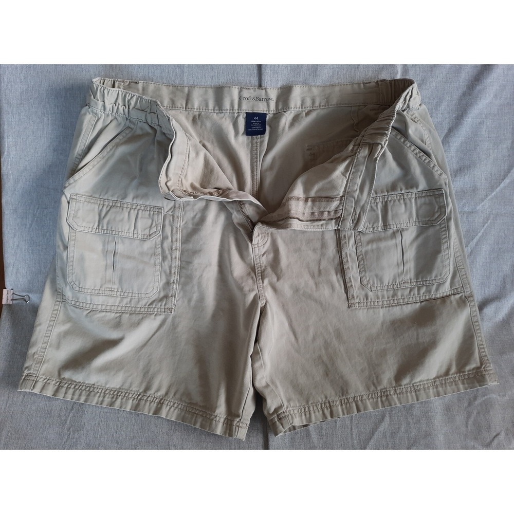 Croft & Barrow Men 44 Utility Flare Cargo Stretch Belted Short Pure Cotton Brown